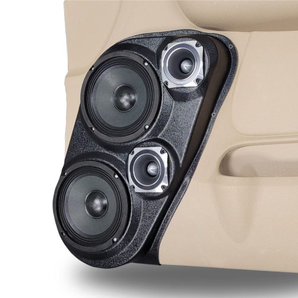 Custom Speaker Pods - Dual 6.5″ and Dual 3.5″ Speaker Pods for the Front Door of a 07-09 GM Full Size Truck Upper Handle