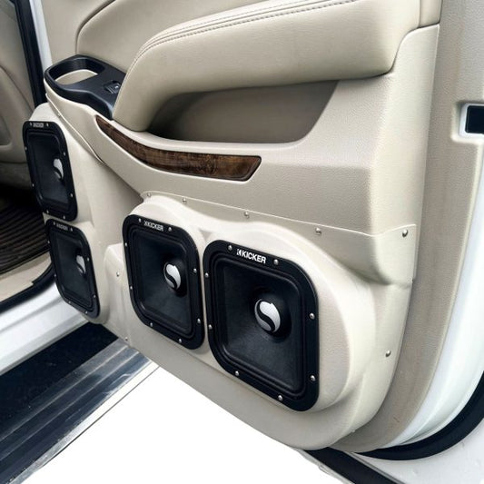 Custom Speaker Pods - Dual 7″ Speaker Pods for the Rear Door of a 15-20 GM Full Size SUV