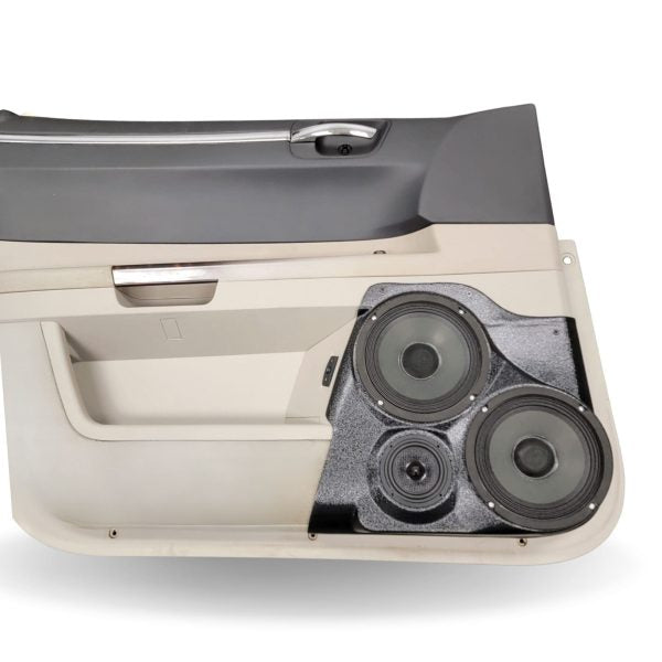 Pasgemaakte luidsprekerpeule - Dubbele 6.5″ en 3.5″ luidsprekerpeule vir die voordeur van 'n 05-07 Chrysler 300C 