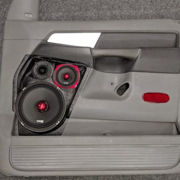 Custom Speaker Pods - 8″ and 4″ and 3.5″ Speaker Pods for the Front Door of a 06-08 Dodge Ram