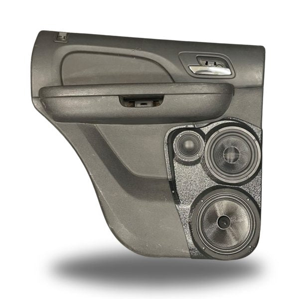 Custom Speaker Pods - 8″ and 6.5″ and 3.5″ Speaker Pods for the Rear Door of a 07-14 GM Full Size Truck Upper Handle