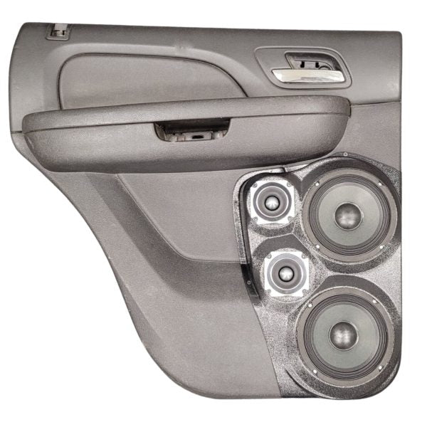 Custom Speaker Pods - Dual 6.5″ and Dual 3.5″ Rear Door Speaker Pods for the 2007-2013 Silverado, Sierra & 2007-2014 Avalanche, Escalade, Tahoe, Suburban & Yukon *UPPER HANDLE*