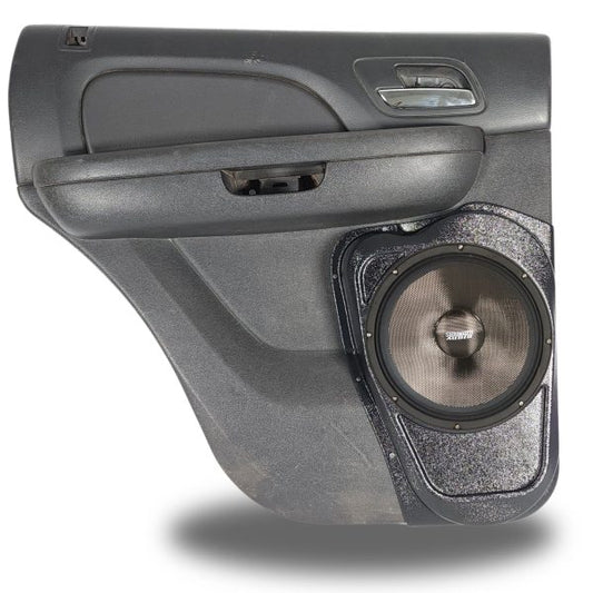 Custom Speaker Pods - 10″ Speaker Pods for the Rear Door of a 07-14 GM Full Size Truck Upper Handle