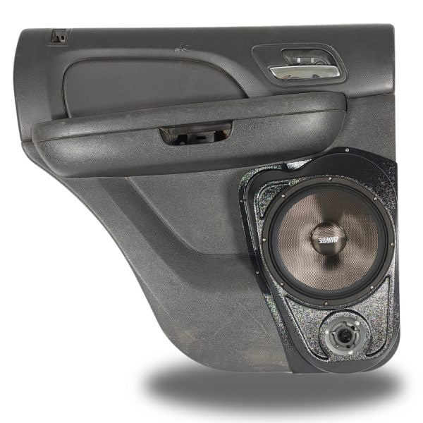 Custom Speaker Pods -  10″ and 3.5″ Speaker Pods for the Rear Door of a 07-14 GM Full Size Truck Upper Handle