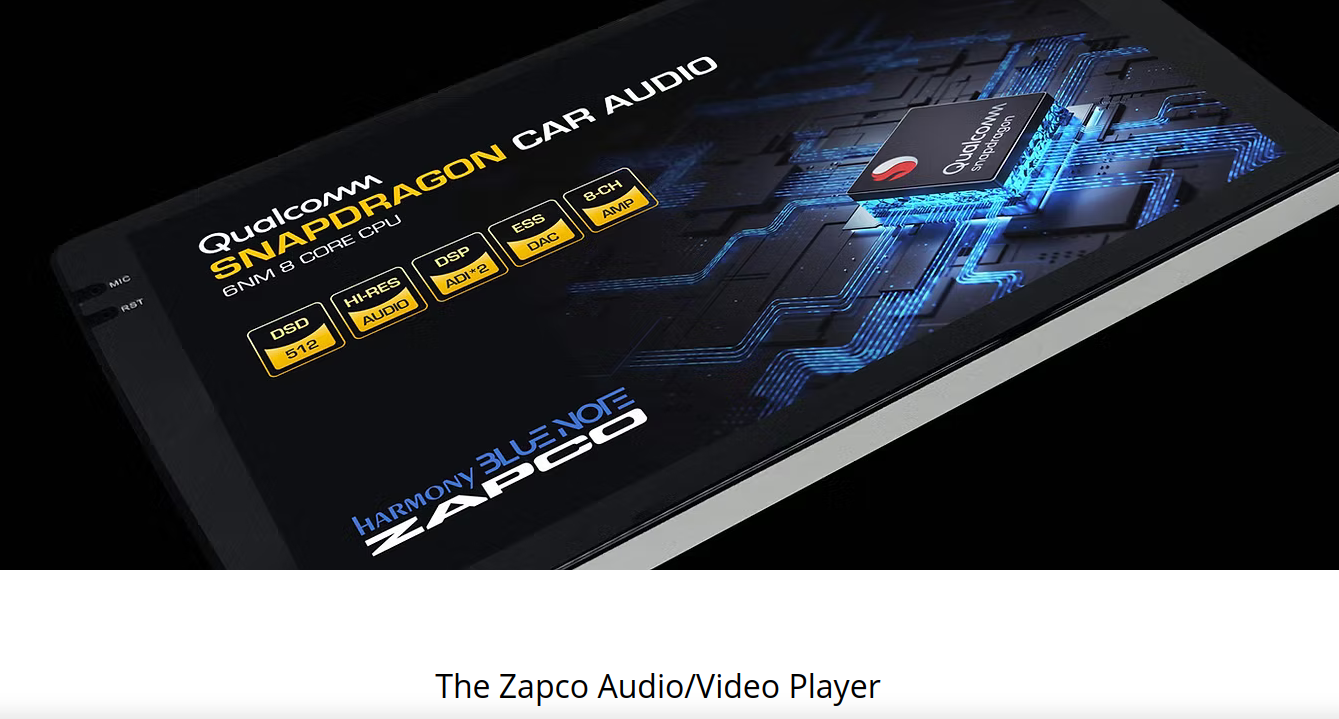 Zapco | HB MS Q9P1 | 9" | HD Audio/Video Player | 8/256 GB