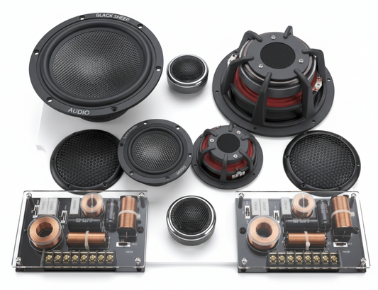 Black Sheep Audio | BSA-6.5SQ3 | 6.5" Carbon Fiber Series 3 way | 200w Rms
