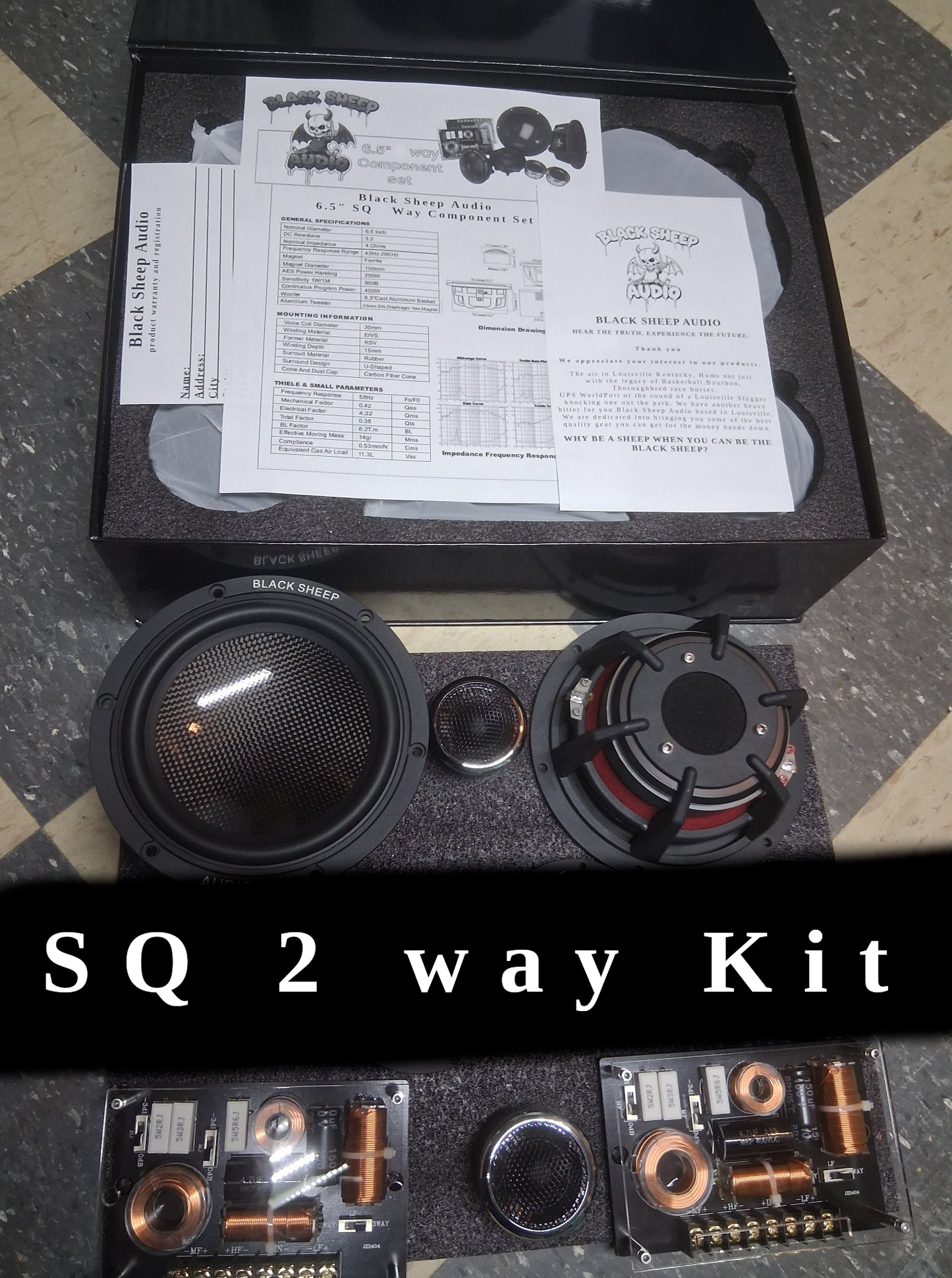 Black Sheep Audio | BSA-6.52SQ | 6.5" SQ 2 Way Kit | 200w Rms