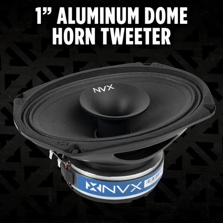 NVX - VPRO69H 400W Peak (200W RMS) 6" x 9" V-Series Pro 2-Way Coaxial Loudspeaker with Horn Tweeter