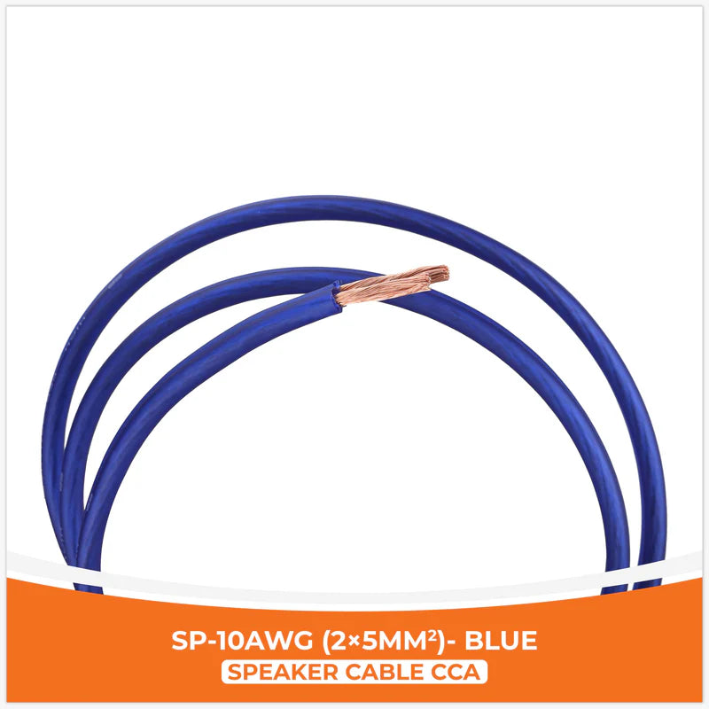 SP Audio - SP-10AWG CCA - 2×5mm - BLUE (SPOOL 100 METER) image 1
