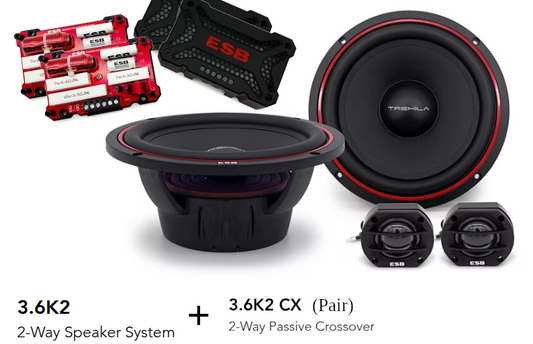 ESB Audio - 3.6K2  - 2-Way Speaker System +  3.6K2 CX  2-Way Passive Crossover image 0