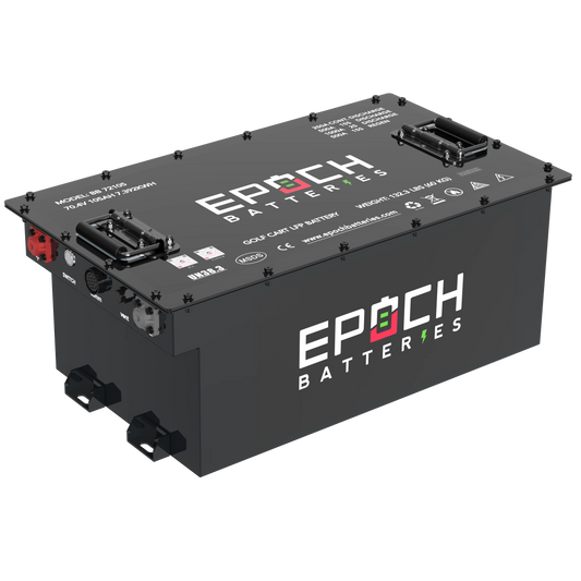 Epoch Batteries-  70.4V (72V) 105ah -  LiFePO4 Golf Cart Batt - Complete kit image 0