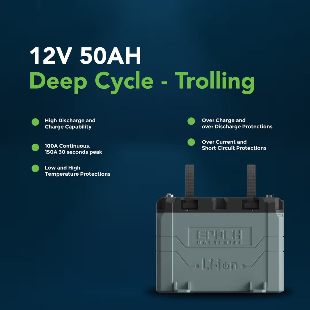 Epoch Batteries - B1250B -12V 50Ah LiFePO4 Lithium Battery - Bluetooth, Heating, image 5