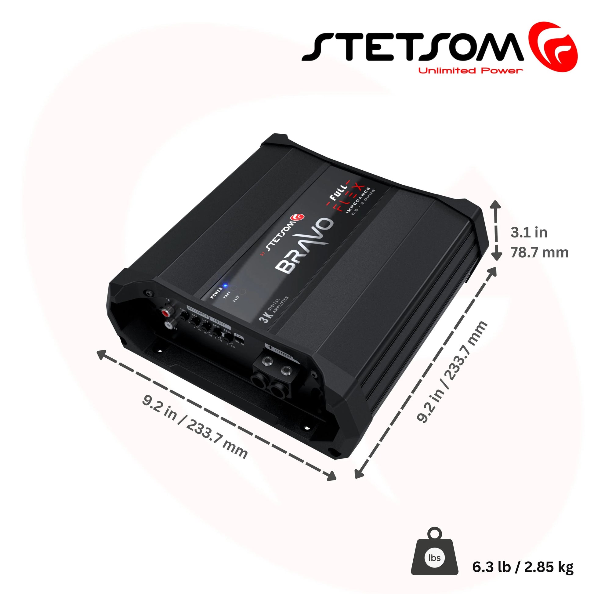 Stetsom  - BRAVO FULL Flex 3K  0.5~2ohm  - (Auto) Impedance Mono Class D  Amp image 6