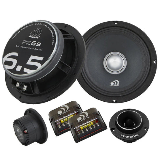 Massive Audio -PK6S - 6.5" 2-Way 250 Watts RMS Component Kit Pro Audio Speakers image 0