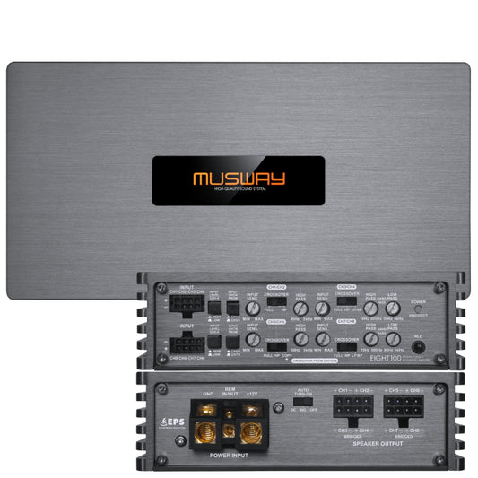 Musway - EIGHT.100 - 8-Channel Full Range Class D Amplifier image 0
