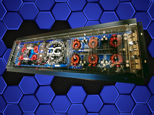 DC Audio -Amplifier Plexi Rear Cover for DC Audio Amplifiers  Broken Glass Style image 0
