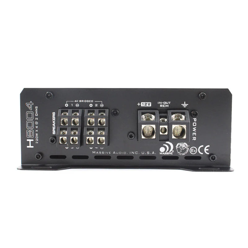 Massive Audio - H8004 - 125 Watts RMS x 4 @ 4 Ohm 4 Channel Amp image 1