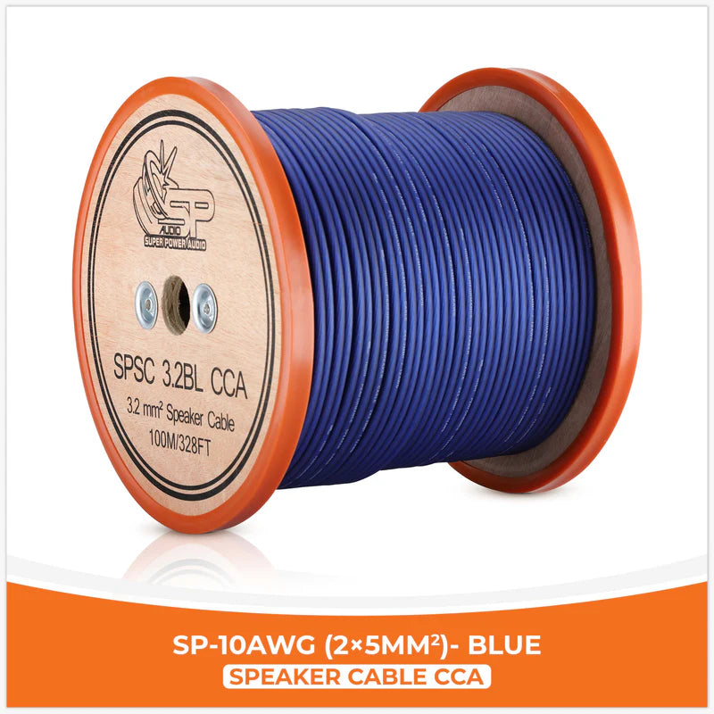 SP Audio - SP-10AWG CCA - 2×5mm - BLUE (SPOOL 100 METER) image 0