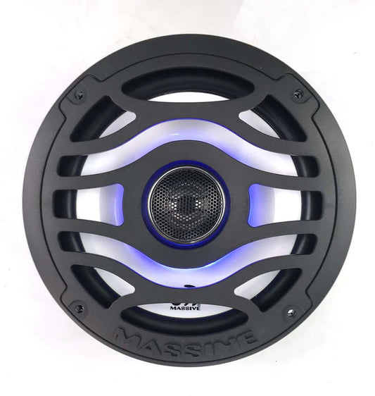 Massive Audio -T65XE - 6.5" 80 Watts Marine Coaxial LED Speakers (PAIR) image 0
