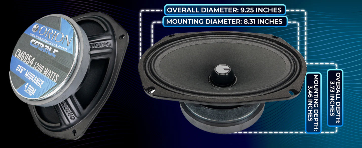 Orion - CM6954 - 6x9 Inch 4 Ohm Midrange Speaker 300 Watts RMS