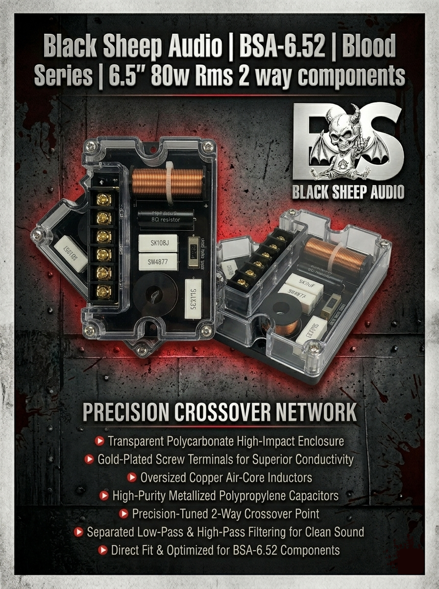 Black Sheep Audio | BSA-6.5 | Blood Series |80w Rms | 2 way Component set