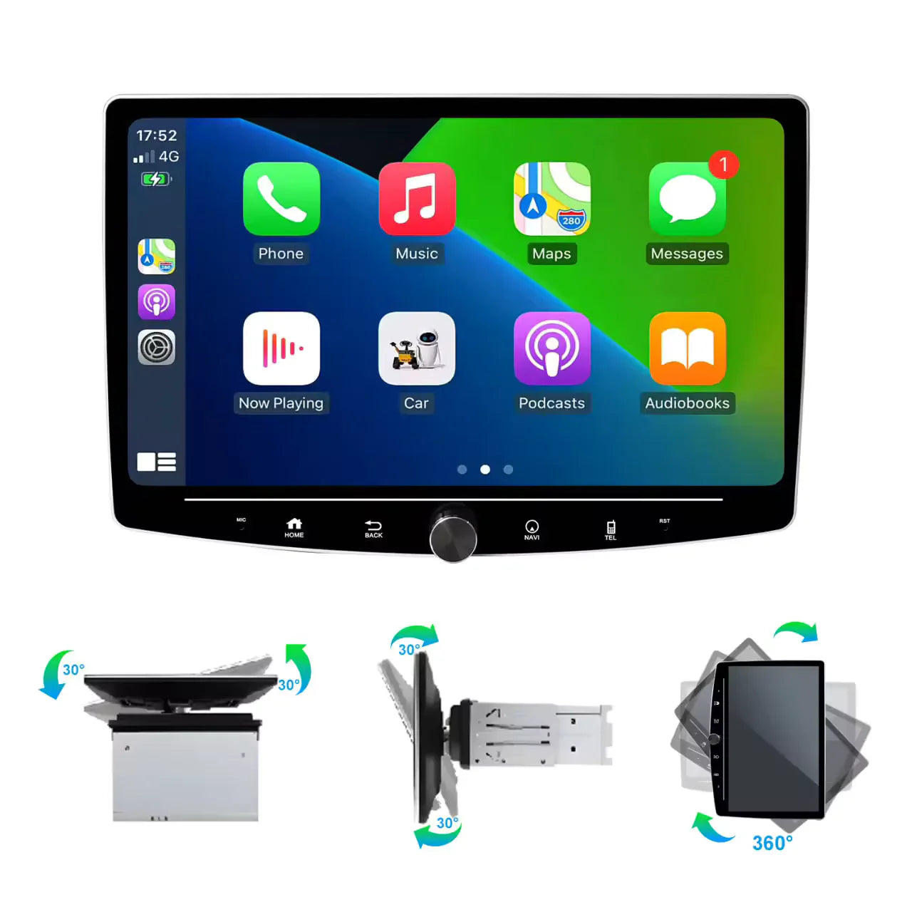 Black Sheep Audio | BXE073 | 10.1" | Rotating Big Screen | Android/Apple Car Radio