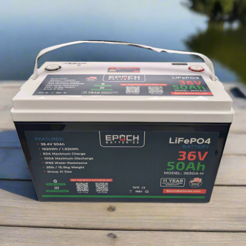 Epoch Batteries - 36V 50Ah Essential Series - Bluetooth & Heated LiFePO4 Battery image 0