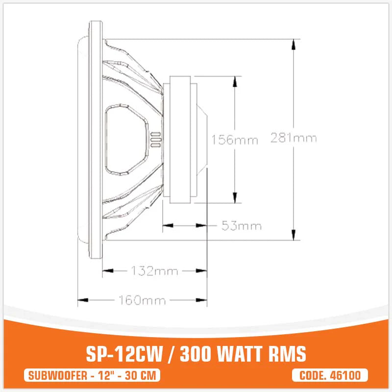 SP Audio - SP 12CW ENTRY LEVEL SUBWOOFER 12"/30CM 300W RMS image 7