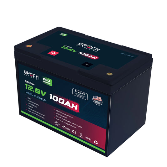 Epoch Batteries -(PRE-ORDER) 12V 100Ah Eco Series LiFePO4 Battery - ETA SEPT 14 image 0