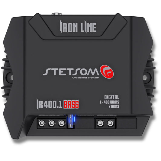 Stetsom  - IR 400.1 BASS IRON LINE Digital Amplifier, 400w RMS, 2 Ohm Stable image 0