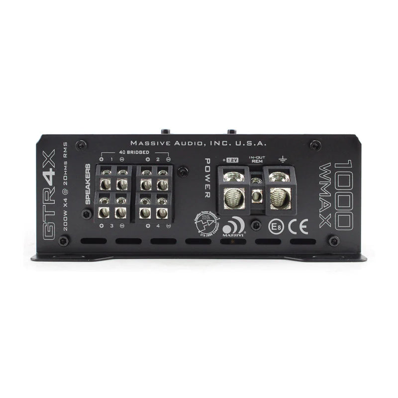 Massive Audio - GTR4X - 220 Watts RMS x 4 @ 2 Ohm 4 Channel Amp image 2