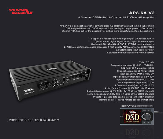 Sound Magus - AP8.6  - 8ch DSP Amp image 0
