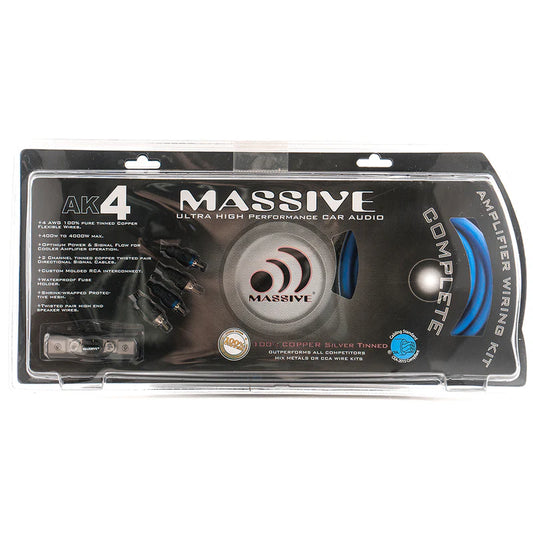 Massive - AK4 - 4 AWG Full Wire Kit Silver Tinned 100% O2 Free Pure Twisted Copp image 0