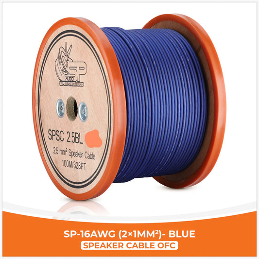 SP Audio - SP 16GA BLUE 100% OFC (100M/SPOOL) image 0