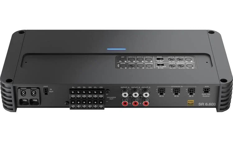 Audison -  SR 6.600  SR 6-channel car amplifier  85 watts RMS x 4 at 4 ohms + 185 watts RMS x 2 at 2 ohms