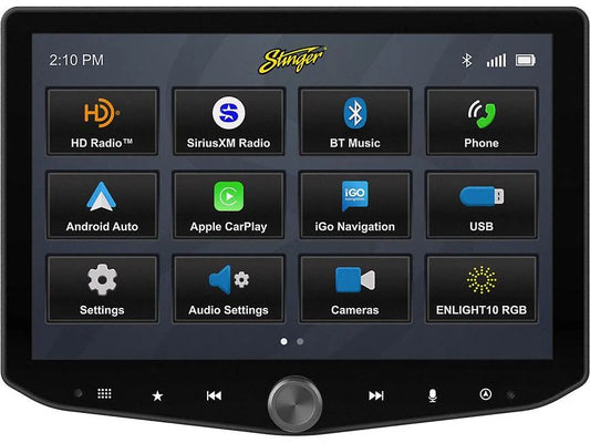Stinger  - IX210 HORIZON10 digital multimedia receiver with floating 10" touchscreen (does not play discs)