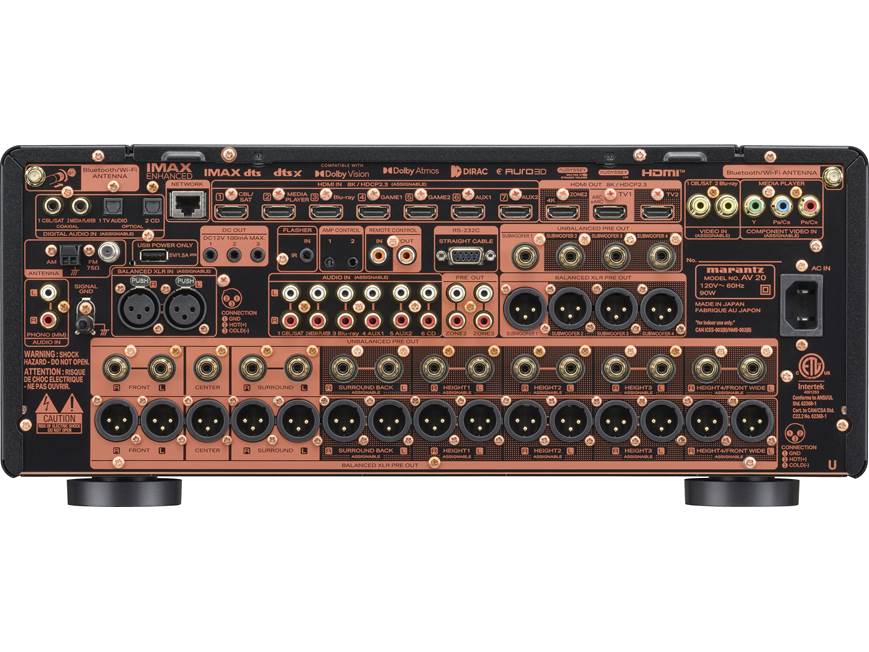 Marantz  - AV 20  - Home theater preamp/processor with 13.4-channel processing, Dolby Atmos®, Apple AirPlay® 2, Bluetooth®, and HEOS® Built-in