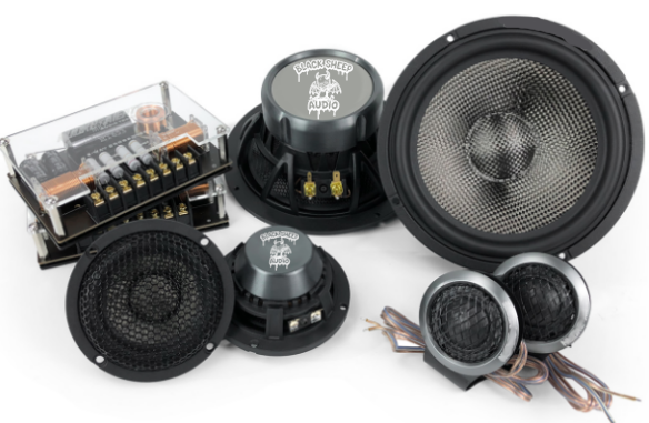 Black Sheep Audio | BSA-6.5CF2 | 6.5" Carbon Fiber Series 3 way | 120w Rms