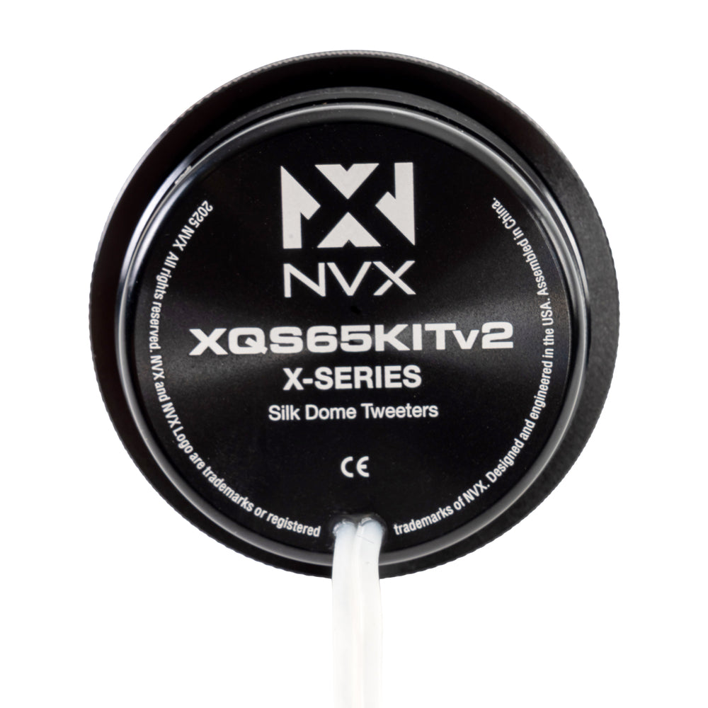 NVX  - XQS65KIT Version 2 (XQS65KITv2) 600W Peak (300W RMS) 6.5" X-Series 2-Way Component Speaker System with Carbon Fiber Cones and 30mm Silk Dome Tweeters