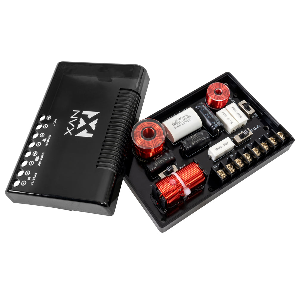 NVX  - XQS65KIT Version 2 (XQS65KITv2) 600W Peak (300W RMS) 6.5" X-Series 2-Way Component Speaker System with Carbon Fiber Cones and 30mm Silk Dome Tweeters