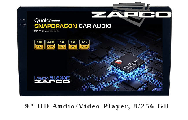 Zapco | HB MS Q9P1 | 9" | HD Audio/Video Player | 8/256 GB
